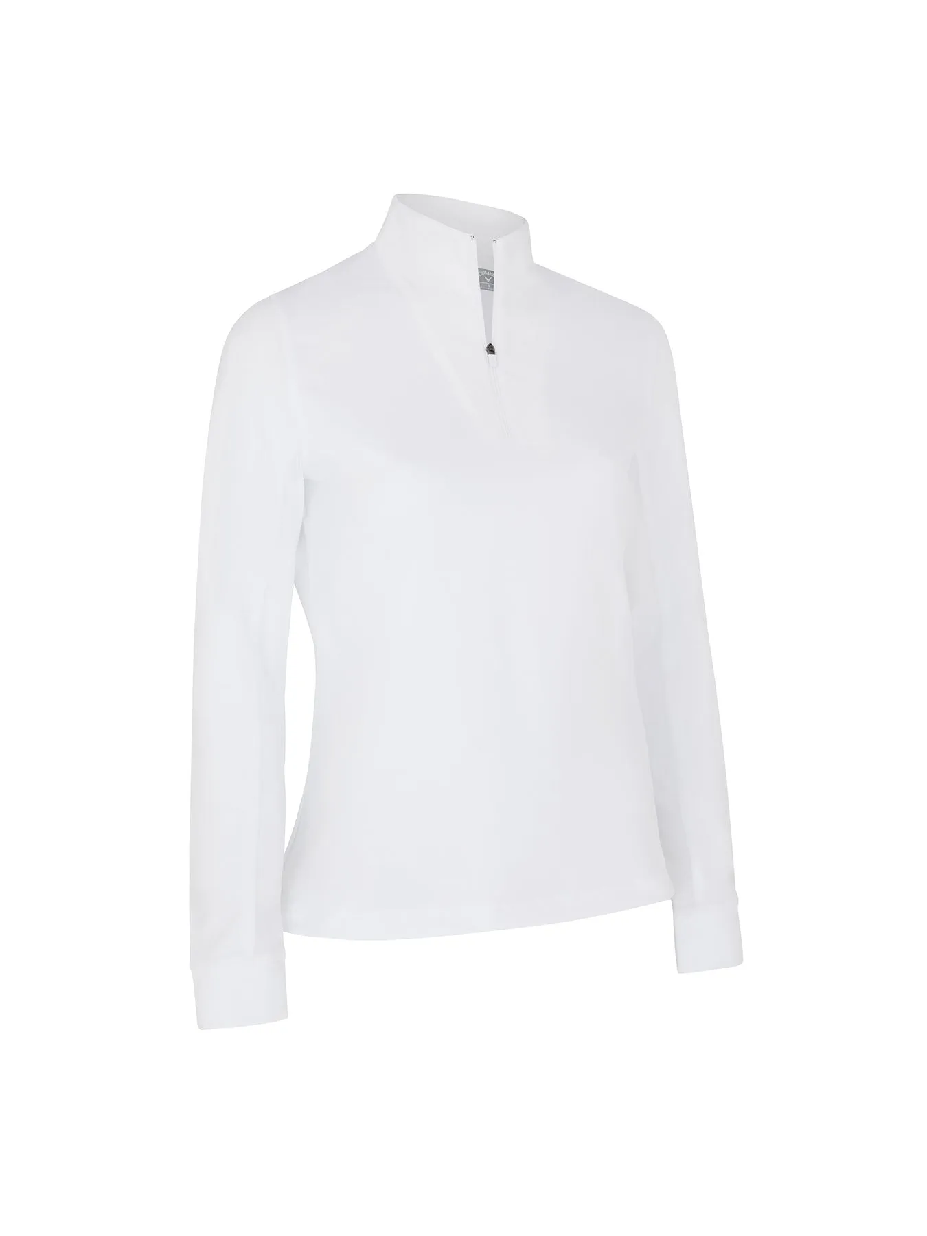 1/4 Zip Women's Chev Top In Brilliant White