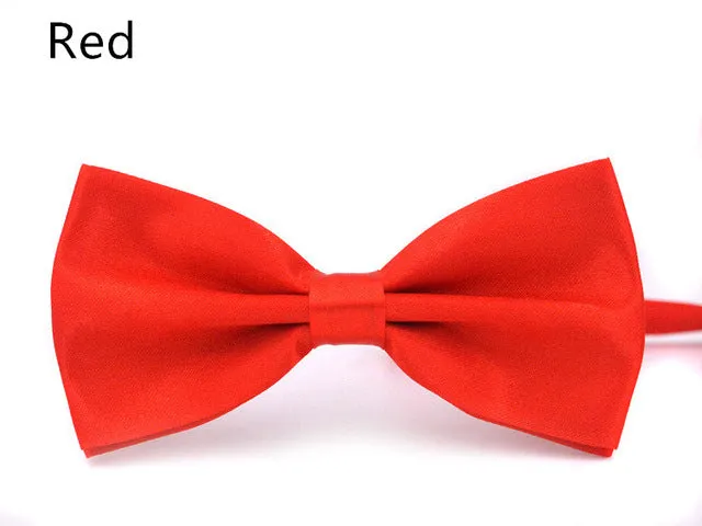 2017 New Fashion Boutique Mens Bow Ties for Men Groom Wedding Party Women Butterfly Bow Tie Solid Bowtie Men Gravata Cravate