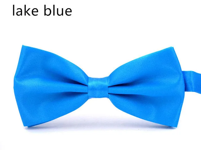 2017 New Fashion Boutique Mens Bow Ties for Men Groom Wedding Party Women Butterfly Bow Tie Solid Bowtie Men Gravata Cravate