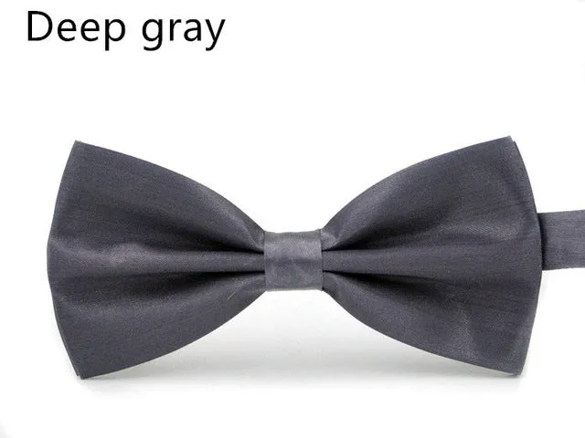 2017 New Fashion Boutique Mens Bow Ties for Men Groom Wedding Party Women Butterfly Bow Tie Solid Bowtie Men Gravata Cravate