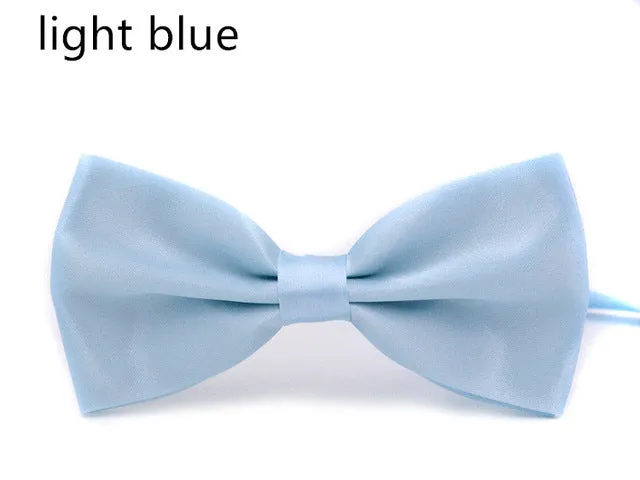 2017 New Fashion Boutique Mens Bow Ties for Men Groom Wedding Party Women Butterfly Bow Tie Solid Bowtie Men Gravata Cravate