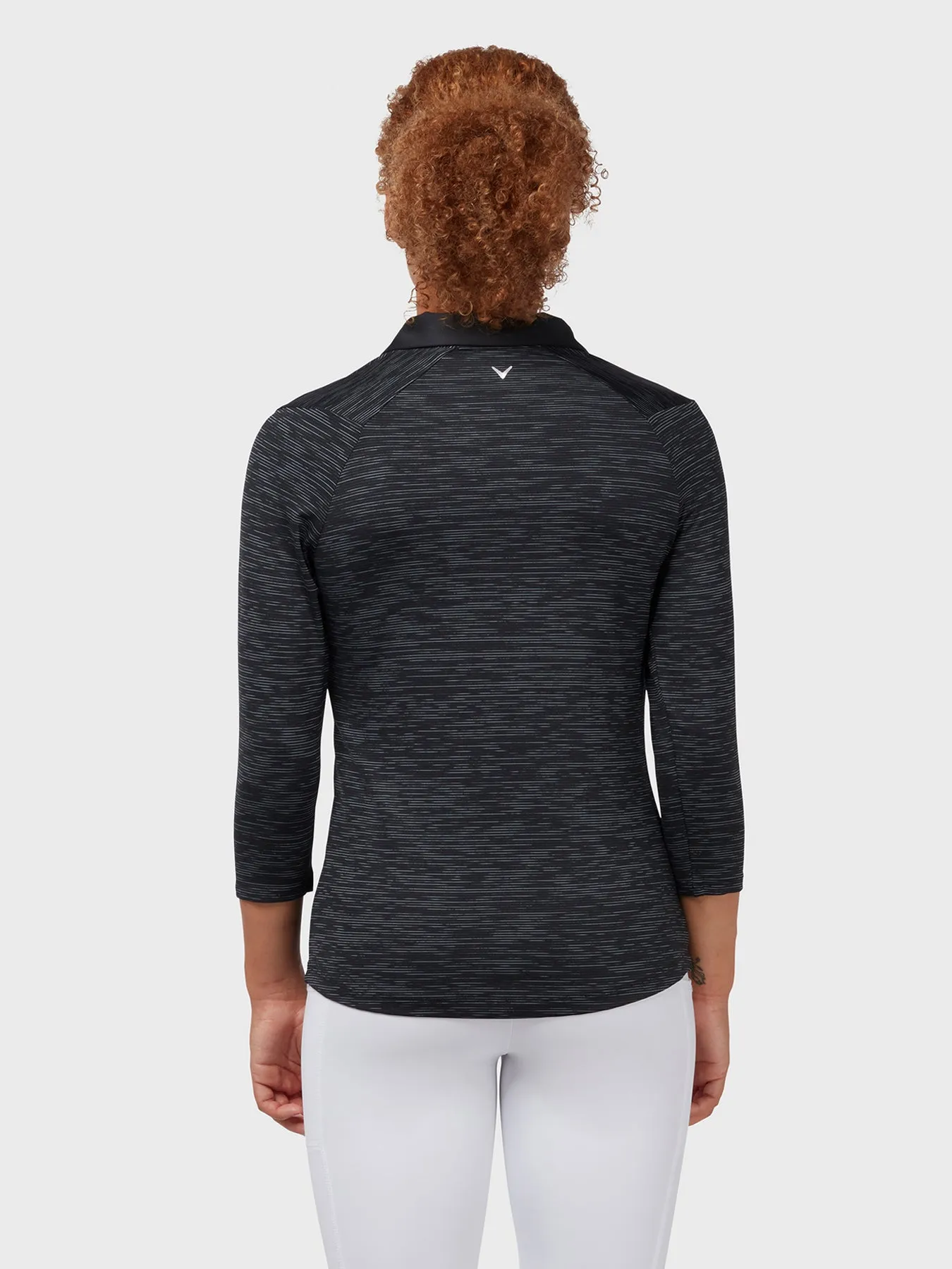 3/4 Length Sleeve Women's Polo In Caviar