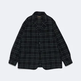 4 Button Jacket Wool PE - Navy Check