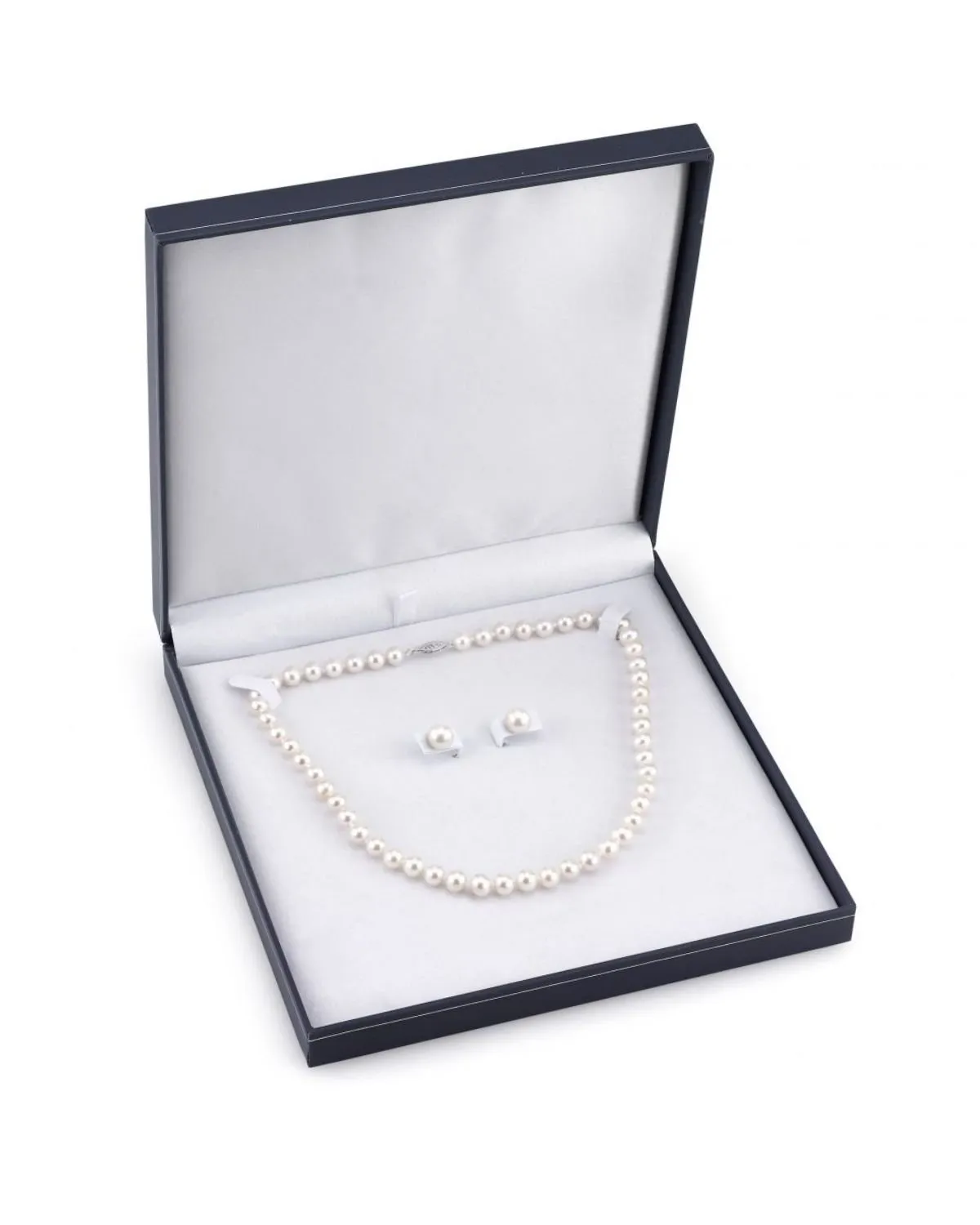 7-8mm Freshwater Choker Length Pearl Necklace & Earrings