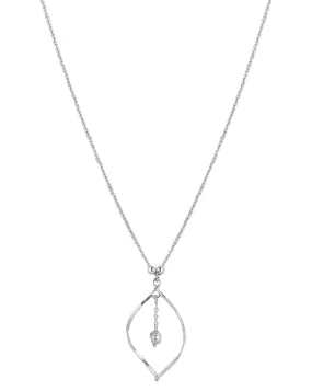 925 Sterling Silver Dangling Geometric Pendant And Chain With Rhodium Plating