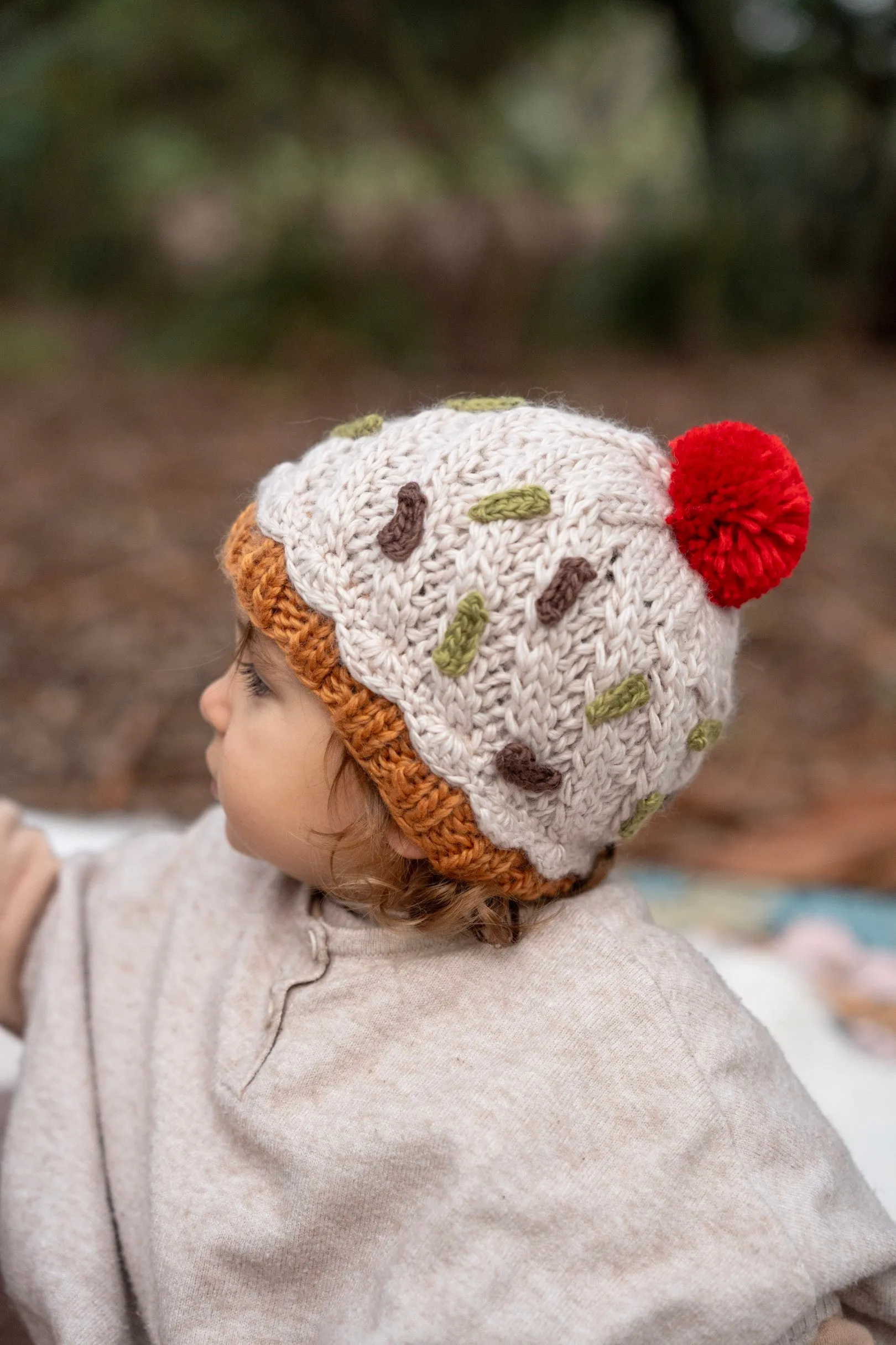 Acorn Cupcake Beanie - Green