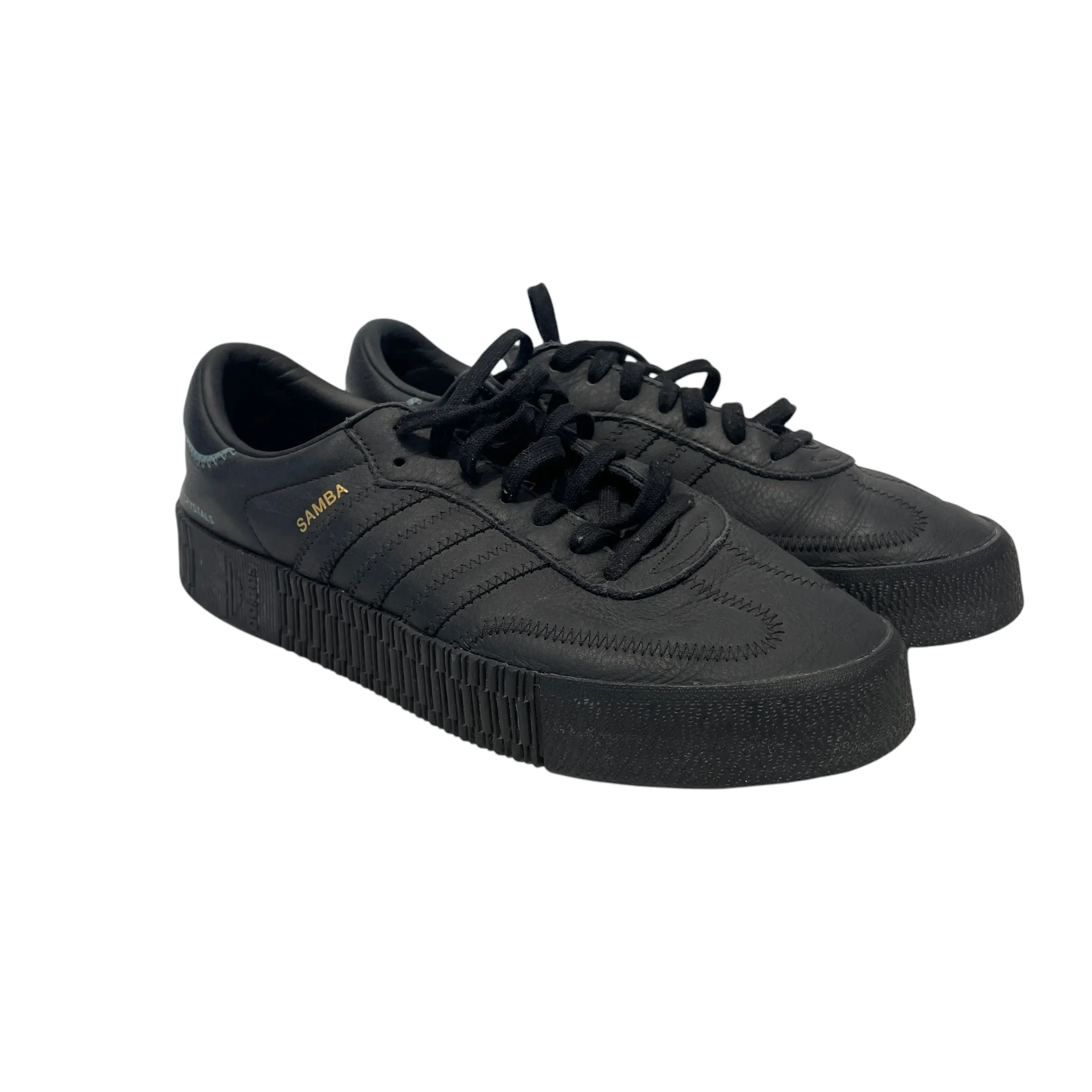 adidas/Swarovski/Low-Sneakers/US 10/Leather/BLK/SAMBA