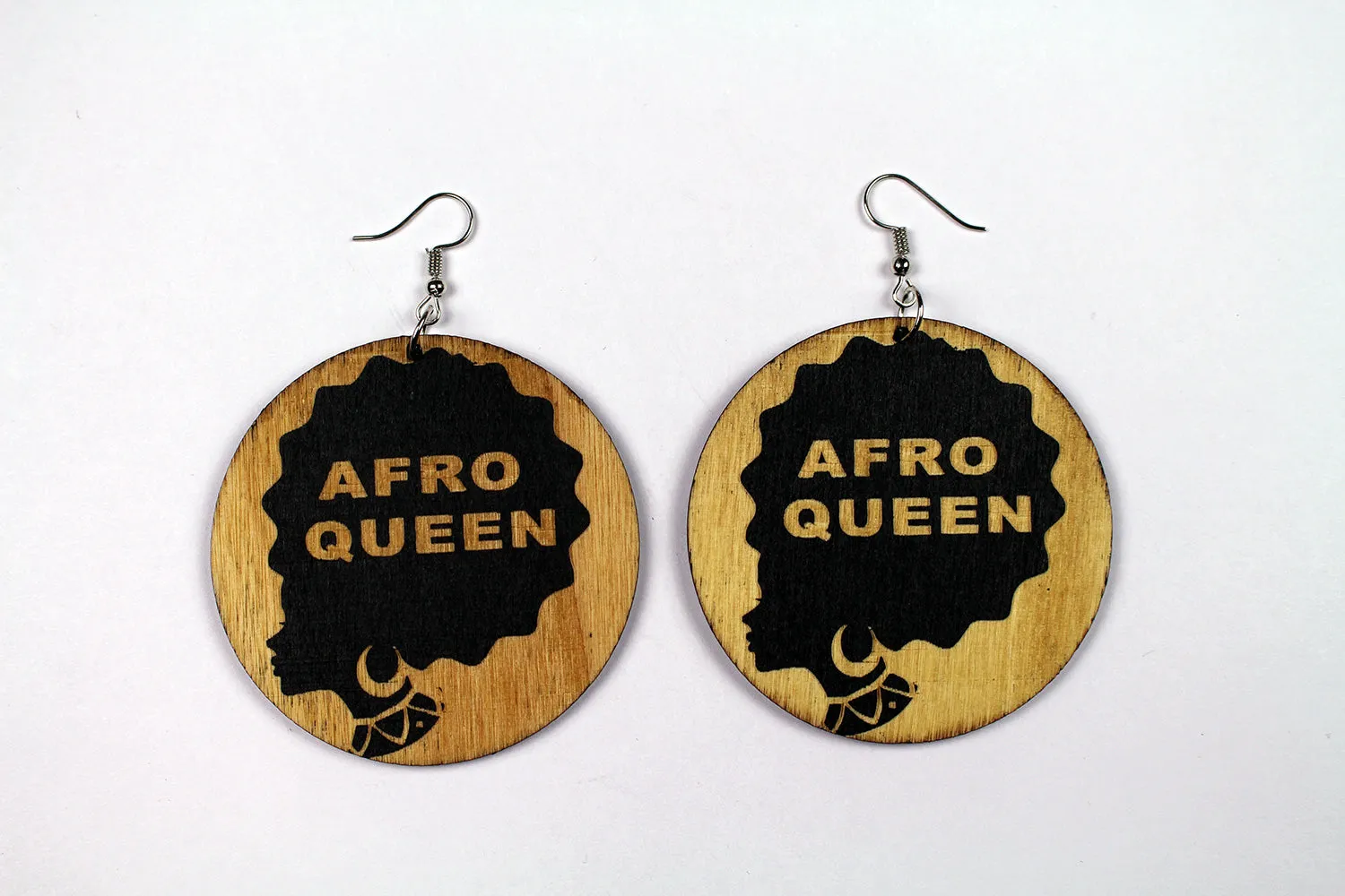 African ethnic earrings wood | Afro Queen