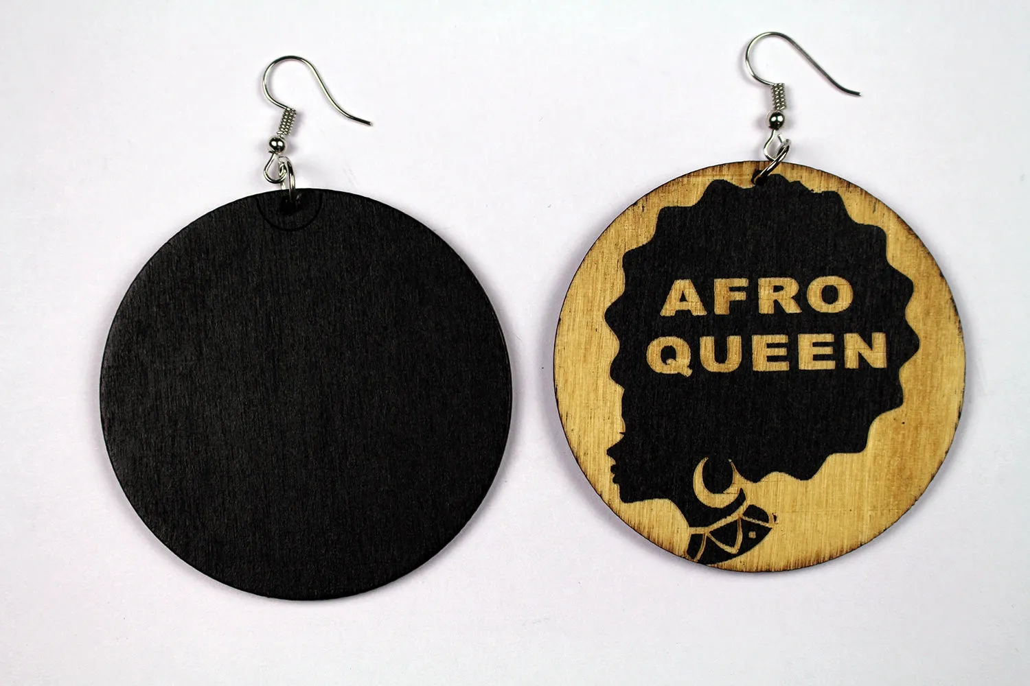 African ethnic earrings wood | Afro Queen