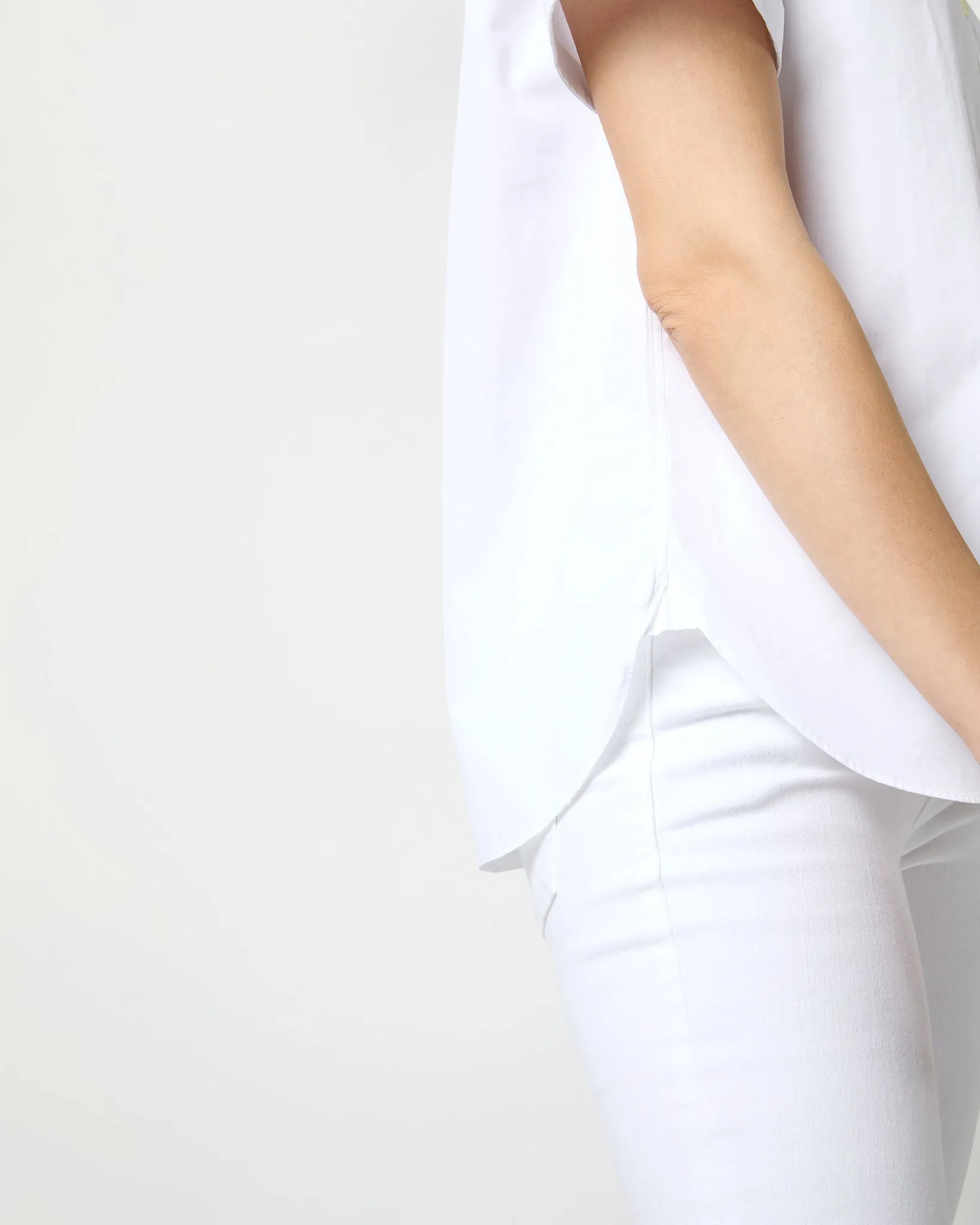 Agnes Shirt in White Poplin