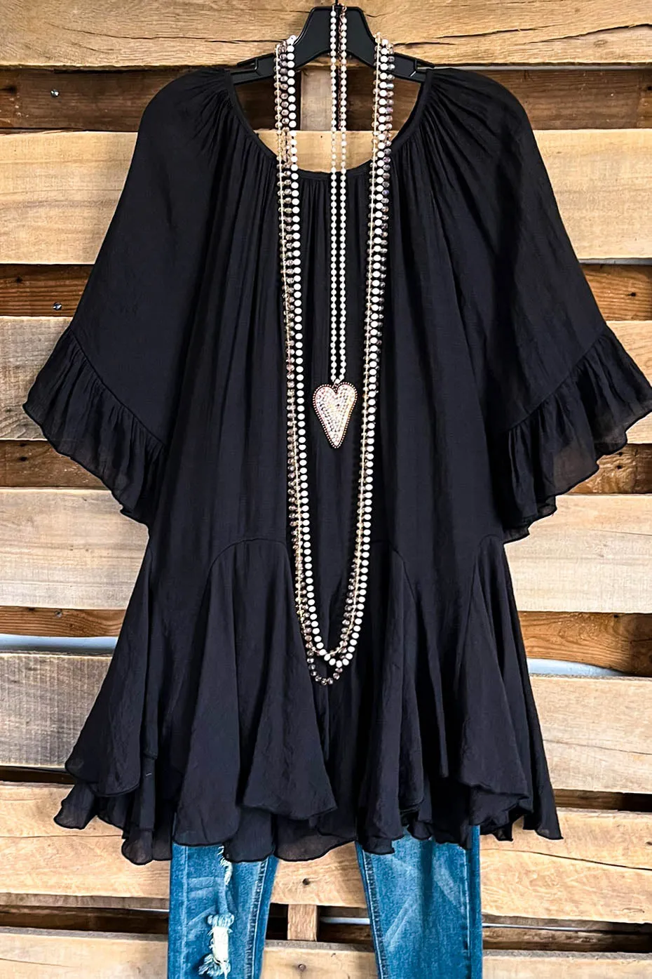 AHB EXCLUSIVE: The It Girl Oversized Loose Fitting Tunic - Black -