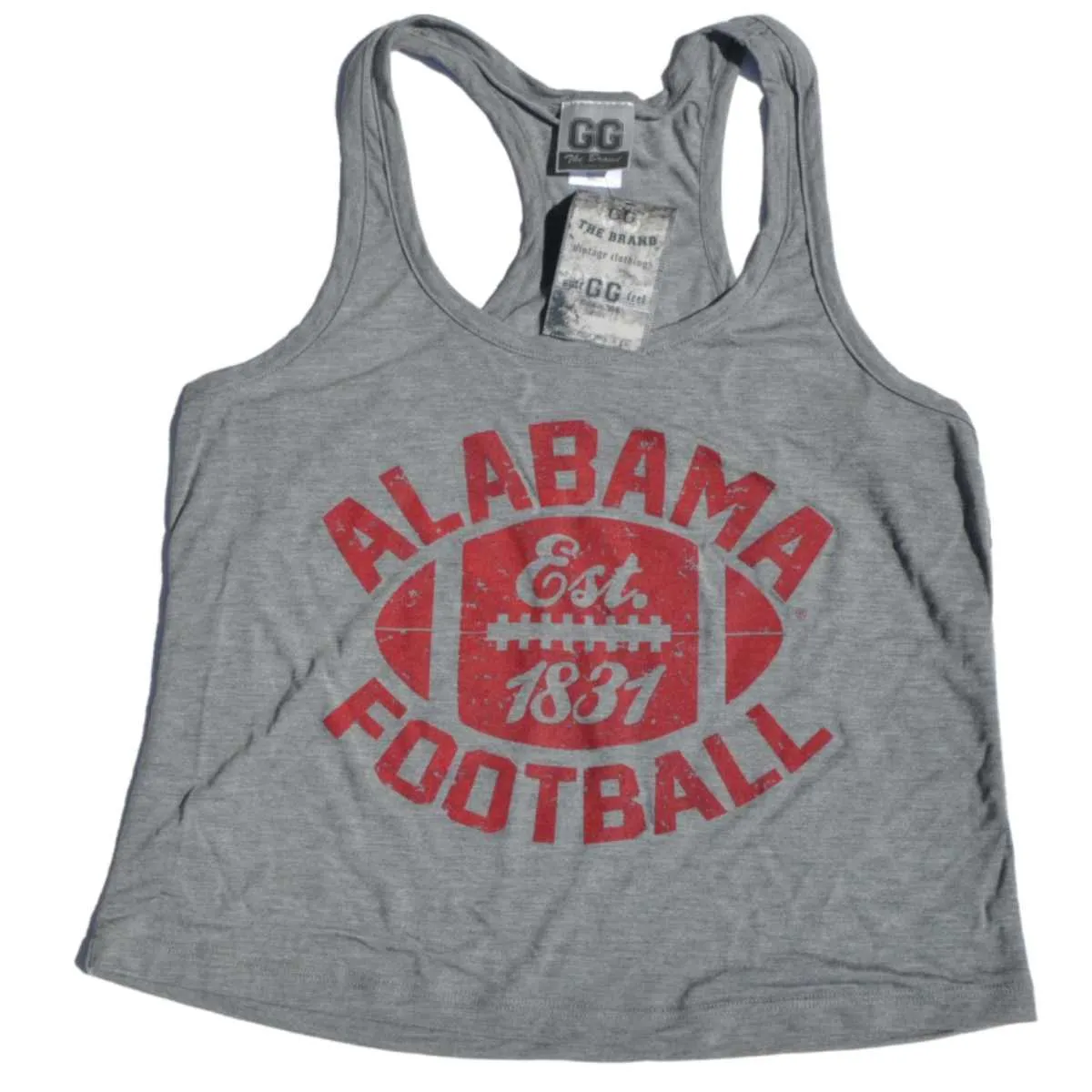 Alabama Crimson Tide GG Women Gray Football Performance Dance Tank Top