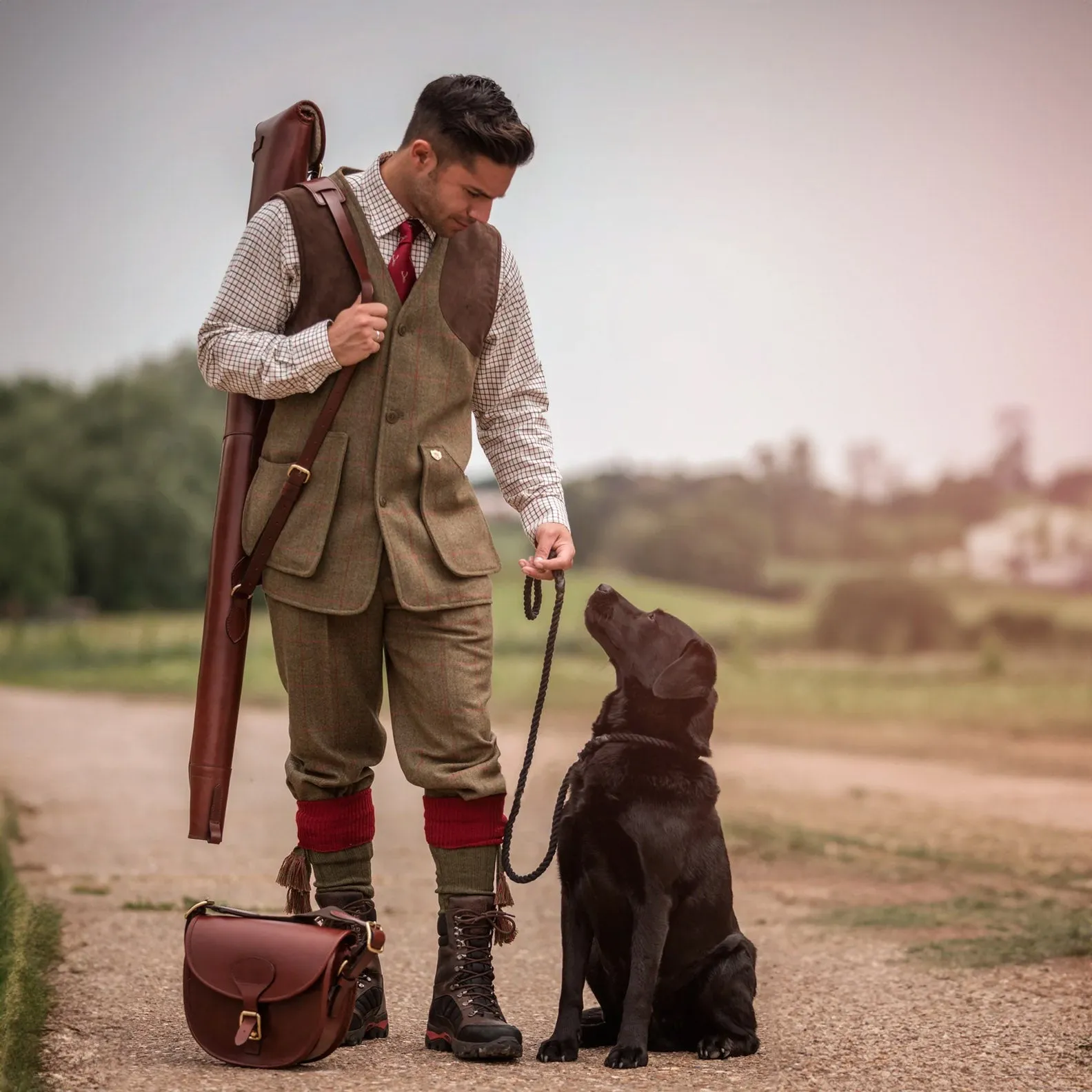 Alan Paine Combrook Men's Tweed Shooting Waistcoat