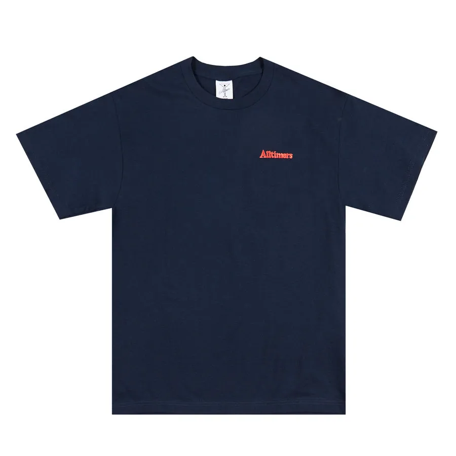 Alltimers Tiny Broadway Embroidered T-Shirt Navy