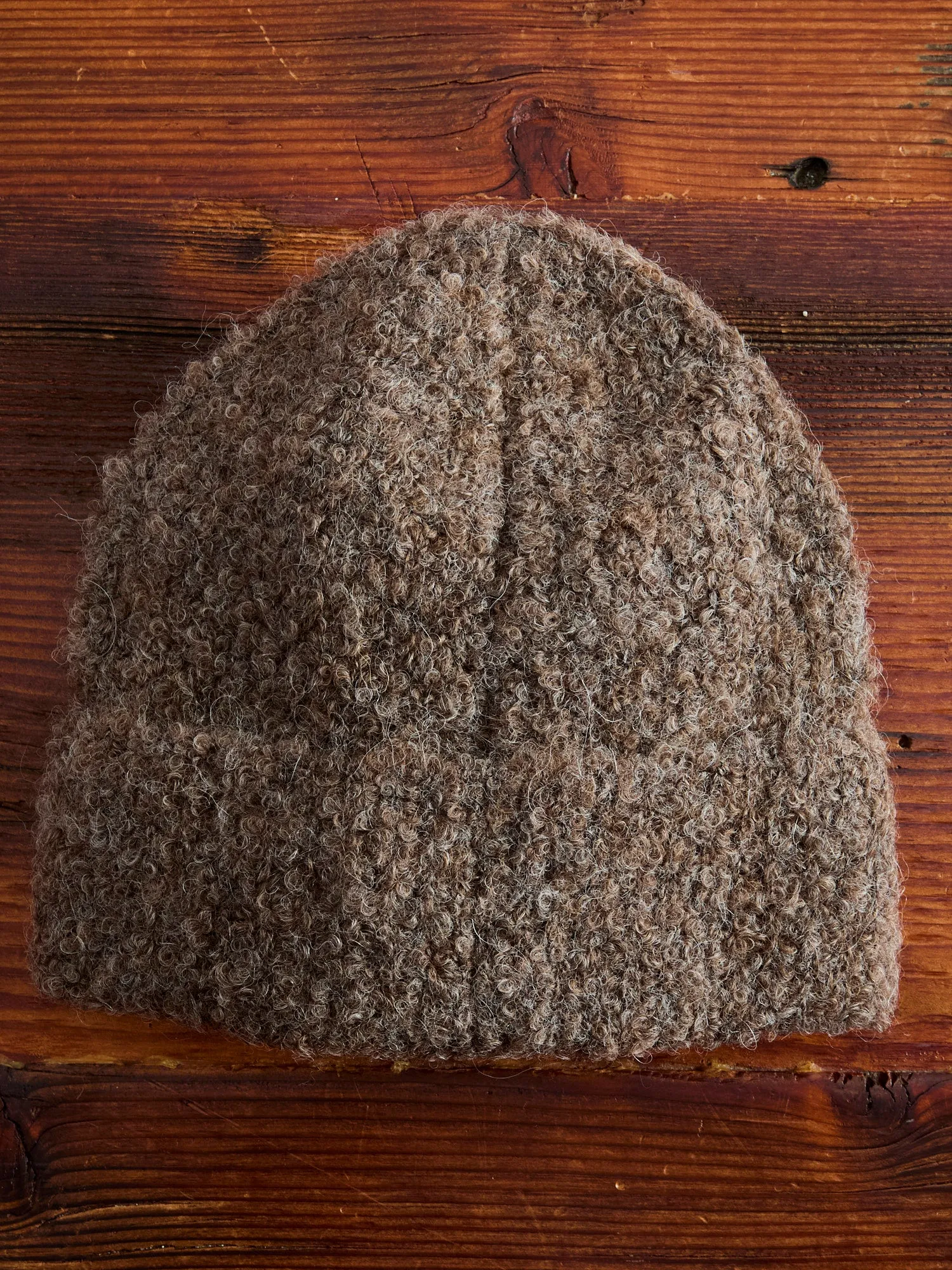 Alpaca Watch Cap in Earth Boucle