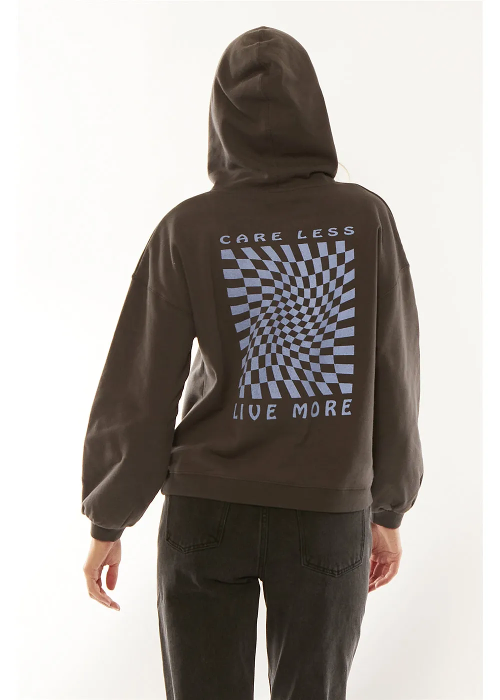 Amuse Care Less Hooded Sweatshirt-Charcoal