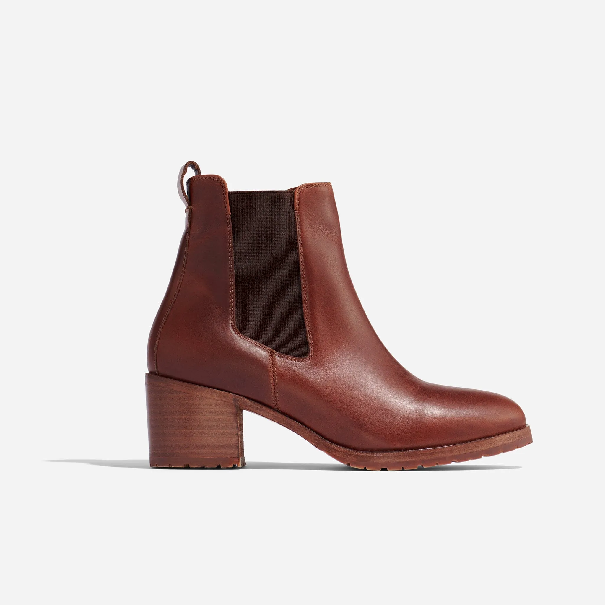 Ana Go-To Heeled Chelsea Boot Auburn