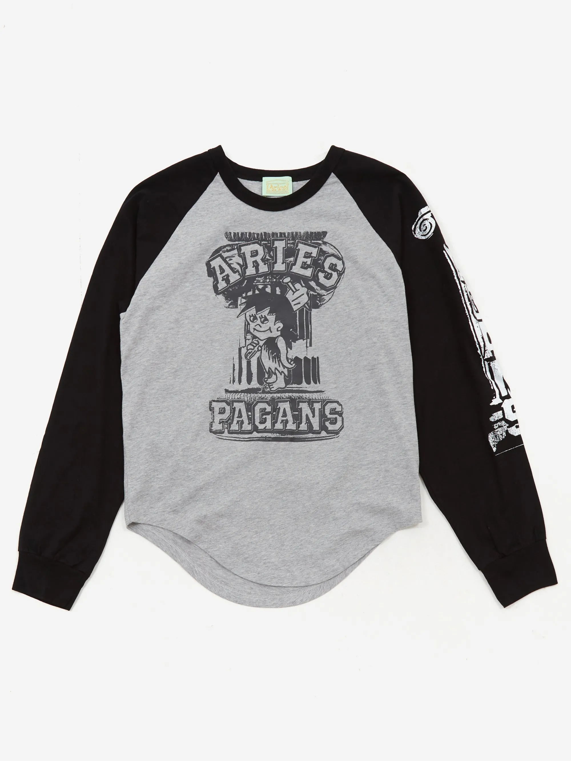 Aries Aged Raglan Baseball Long Sleeve Tee - Multi