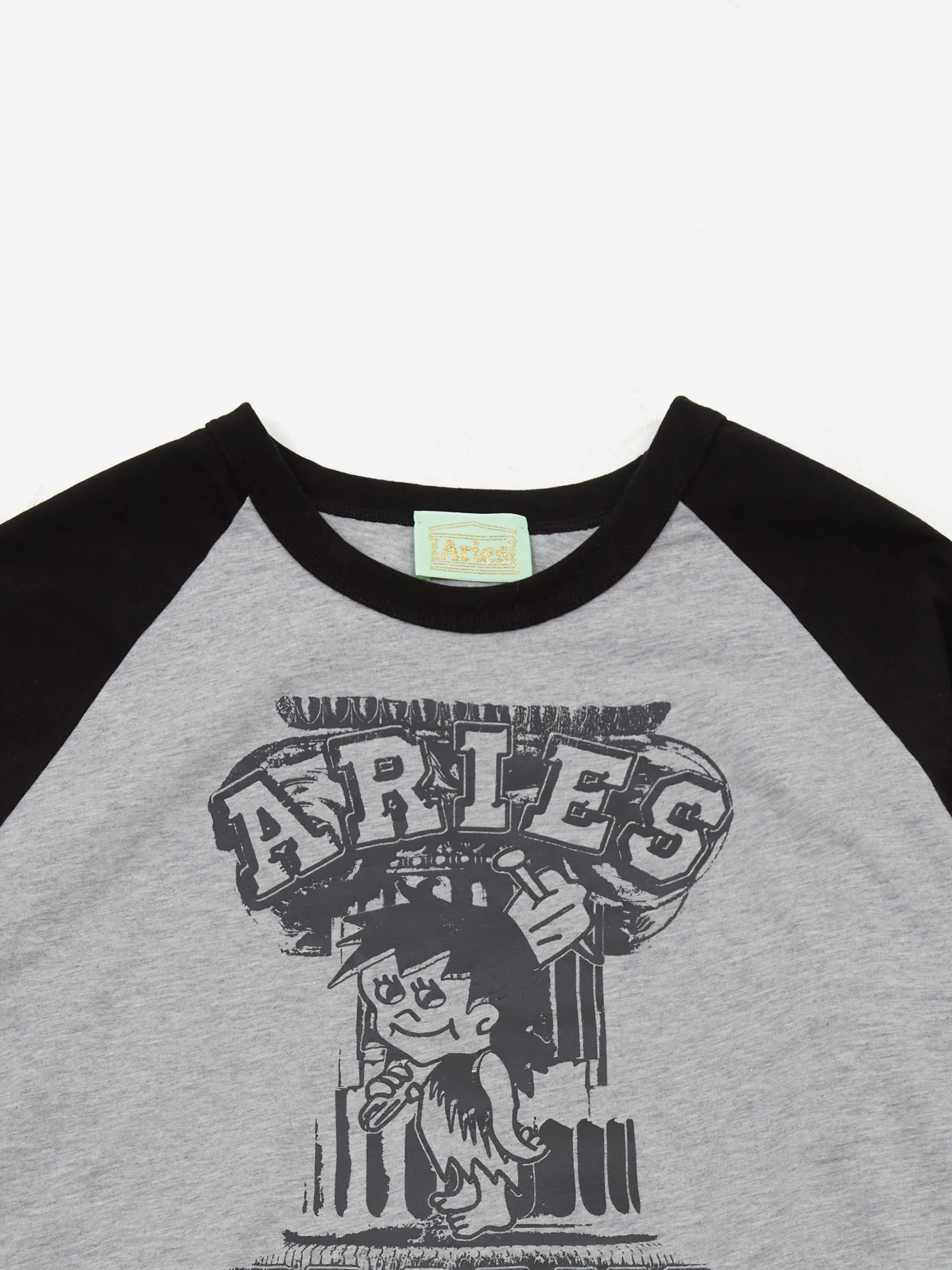 Aries Aged Raglan Baseball Long Sleeve Tee - Multi