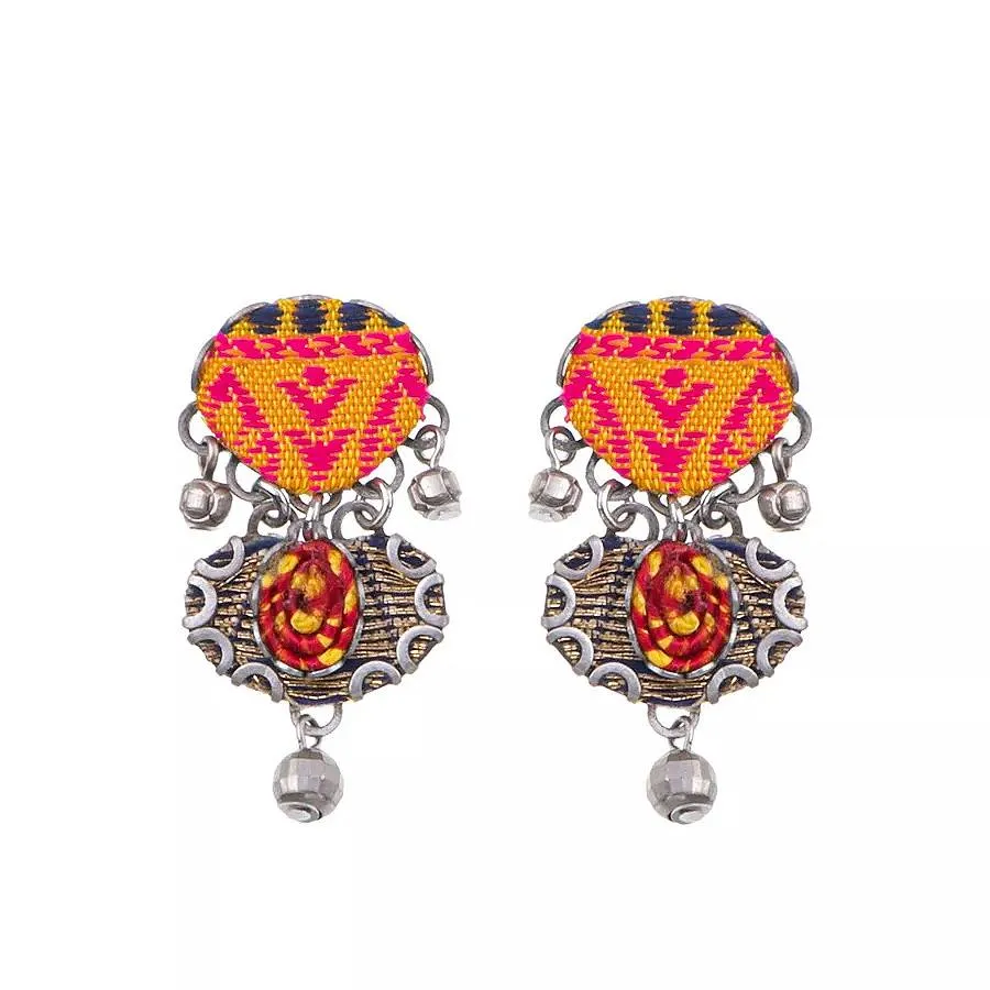 Ayala Bar Embroidered Dream Sunset Savita Earrings