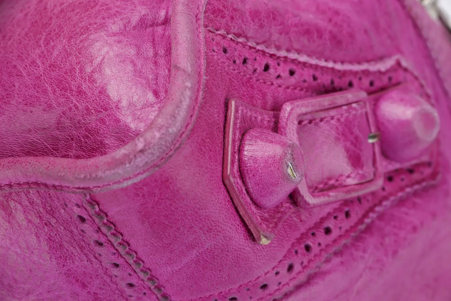 Balenciaga Giant City, Fuchsia Color, Calf Leather