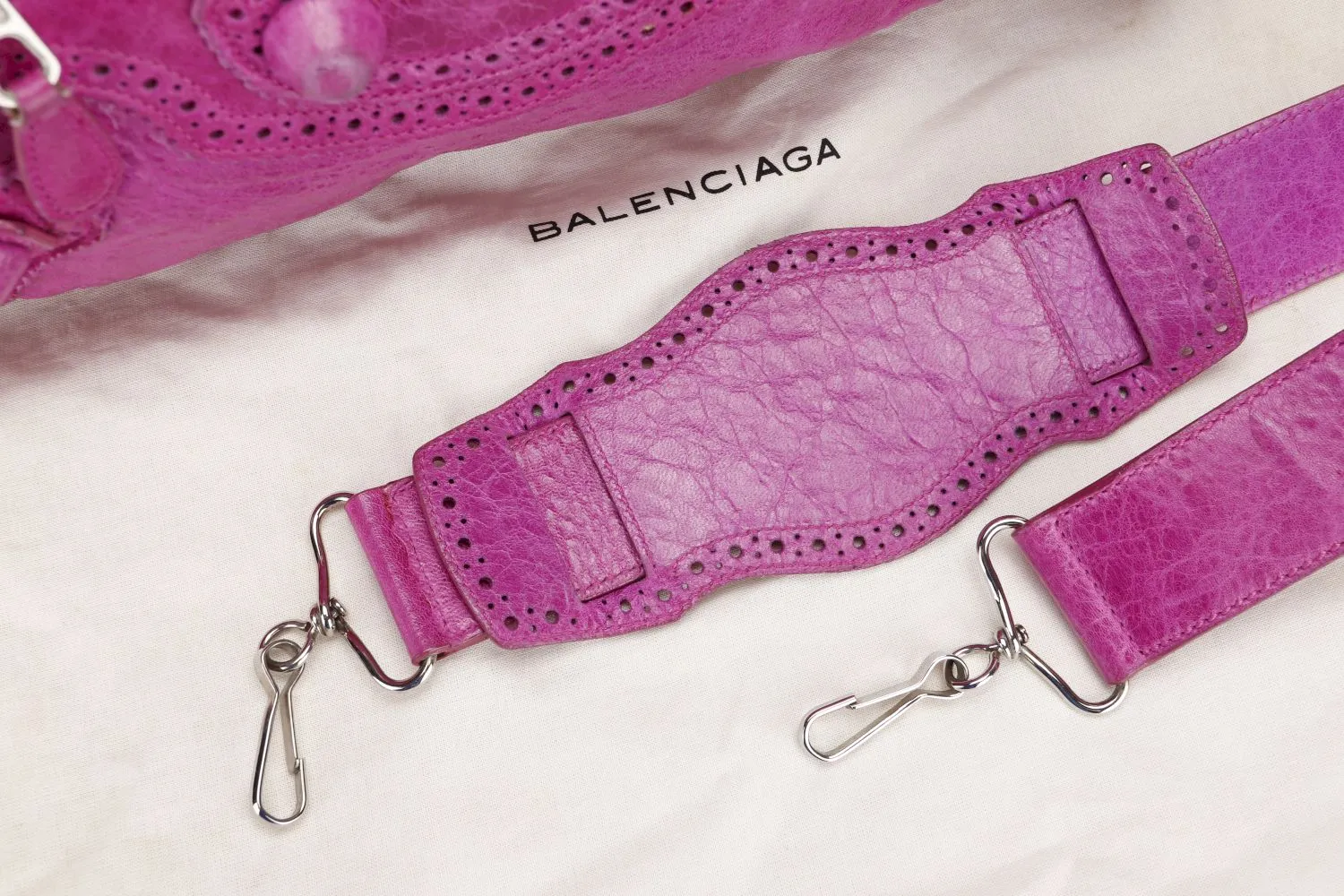 Balenciaga Giant City, Fuchsia Color, Calf Leather