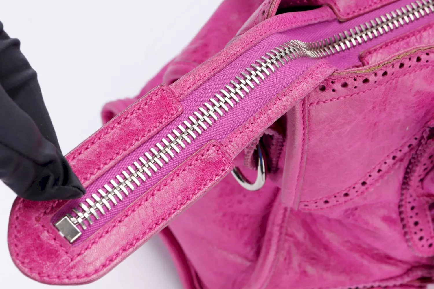 Balenciaga Giant City, Fuchsia Color, Calf Leather