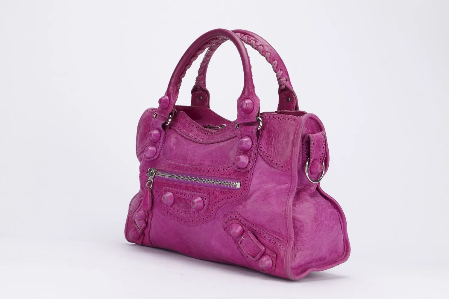 Balenciaga Giant City, Fuchsia Color, Calf Leather