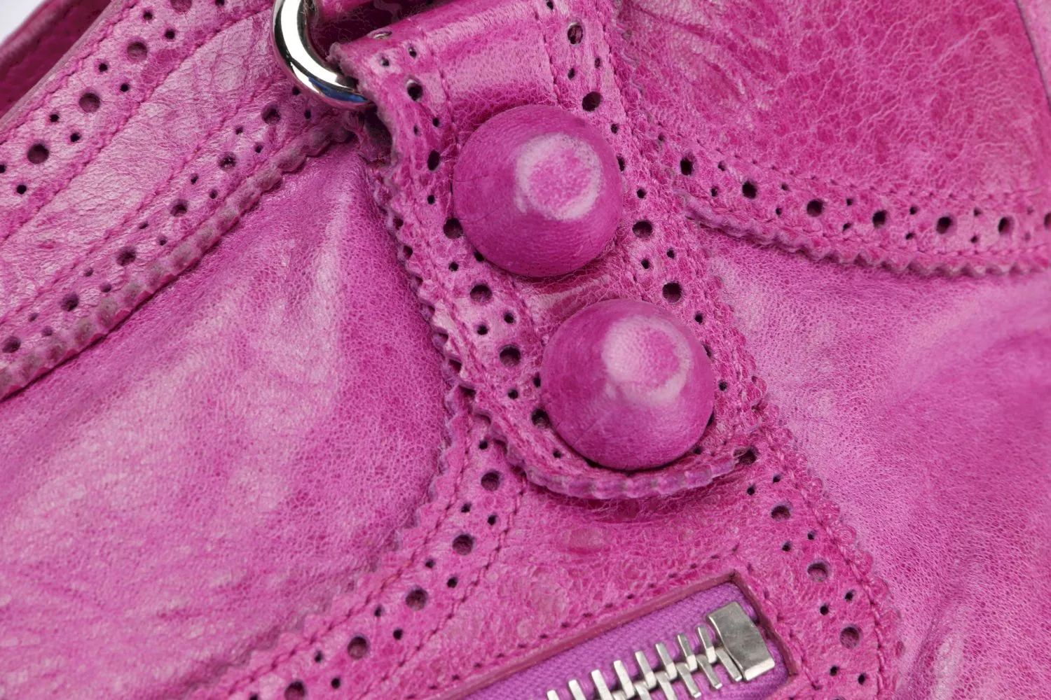 Balenciaga Giant City, Fuchsia Color, Calf Leather