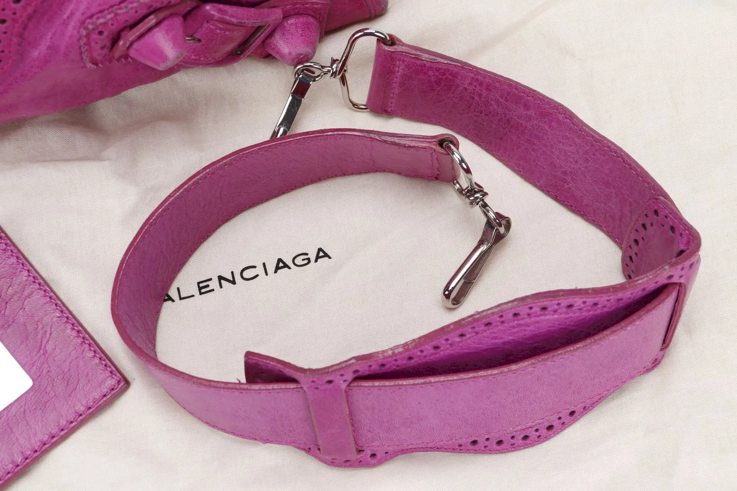 Balenciaga Giant City, Fuchsia Color, Calf Leather