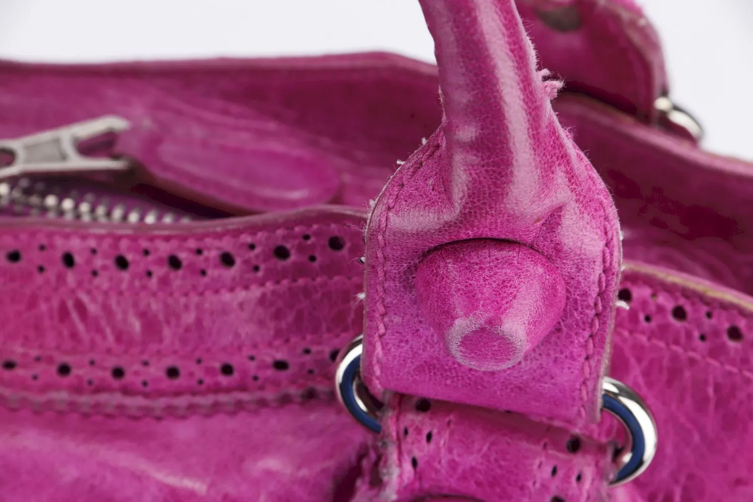 Balenciaga Giant City, Fuchsia Color, Calf Leather