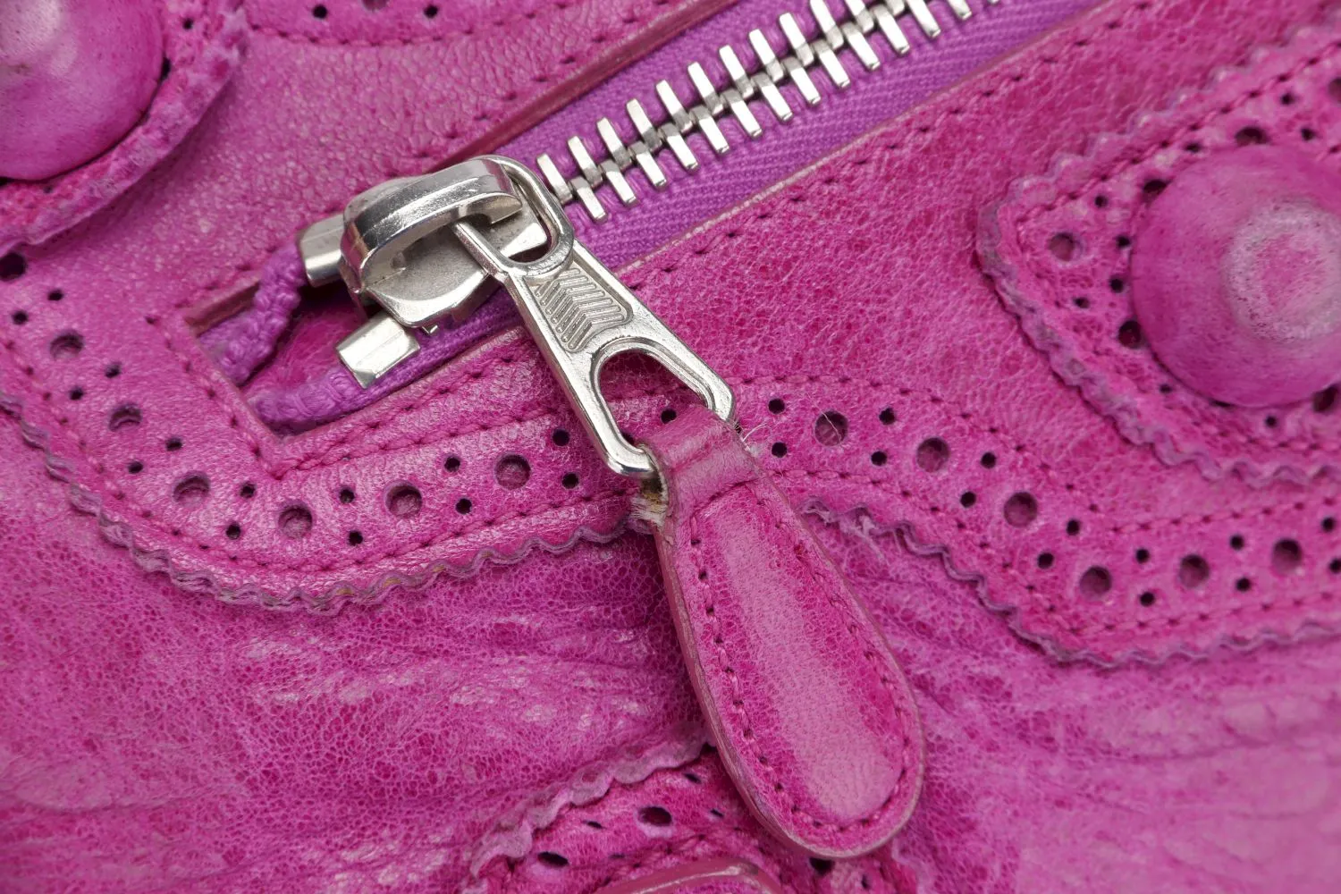 Balenciaga Giant City, Fuchsia Color, Calf Leather