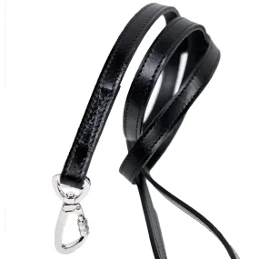 Barclay Dog Leash in Black & Nickel