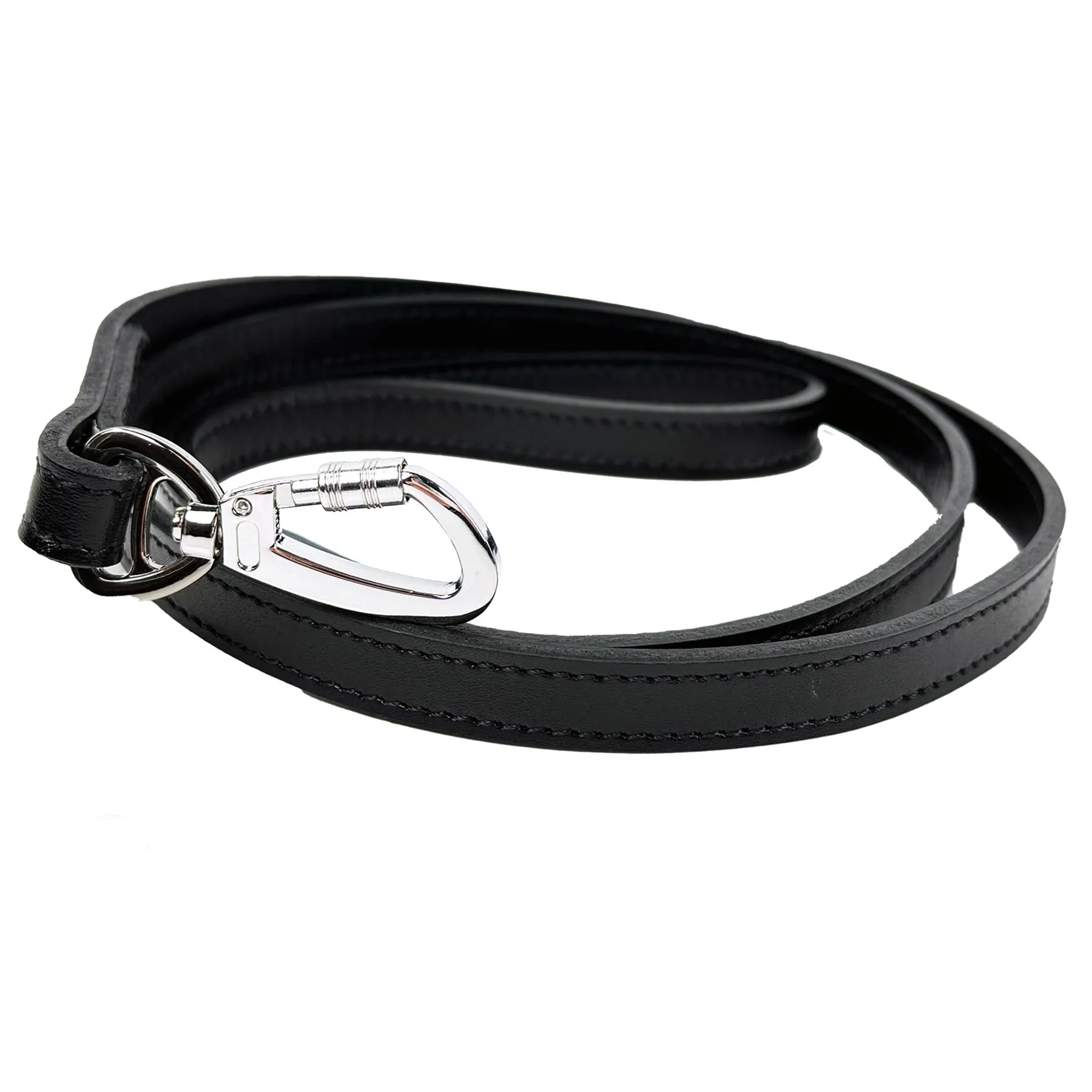 Barclay Dog Leash in Black & Nickel