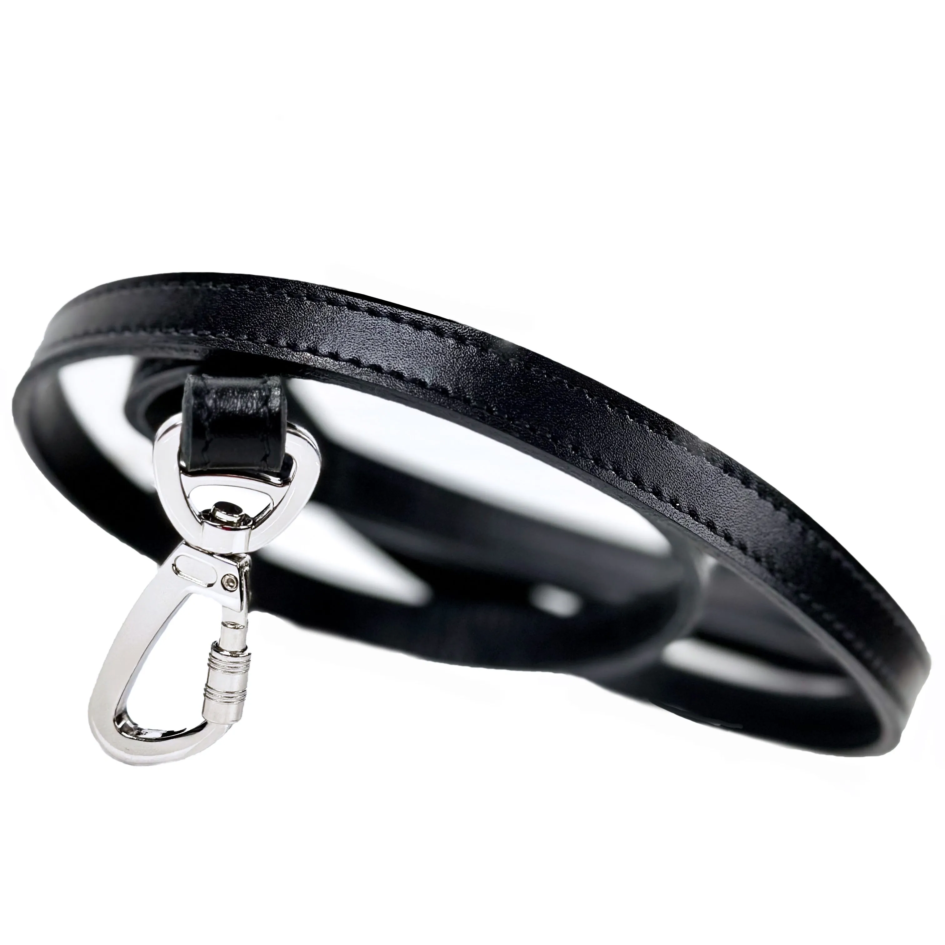 Barclay Dog Leash in Black & Nickel