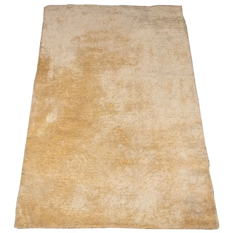 Beige Shag Cotton Rug, 7'11" L  x 4' 11" W