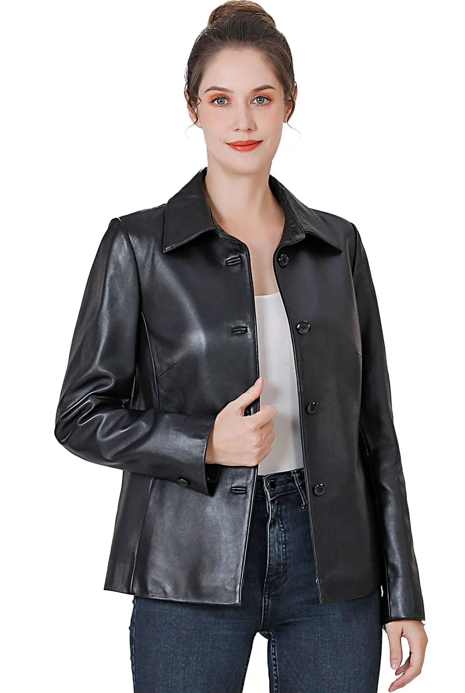 BGSD Women Lucy Lambskin Leather Jacket