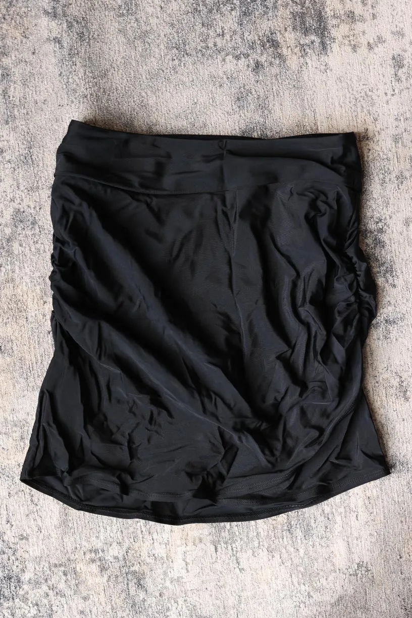 Black Arch Hem Swim Skirt • S, M