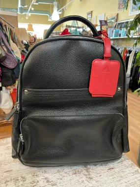 Black Leather Backpack