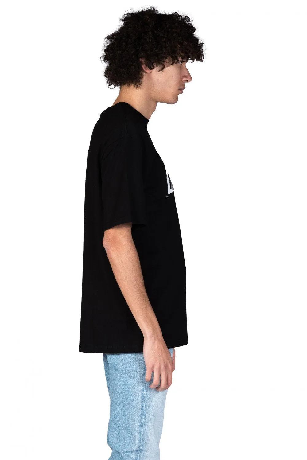 Black Logo Embroidered T-shirt