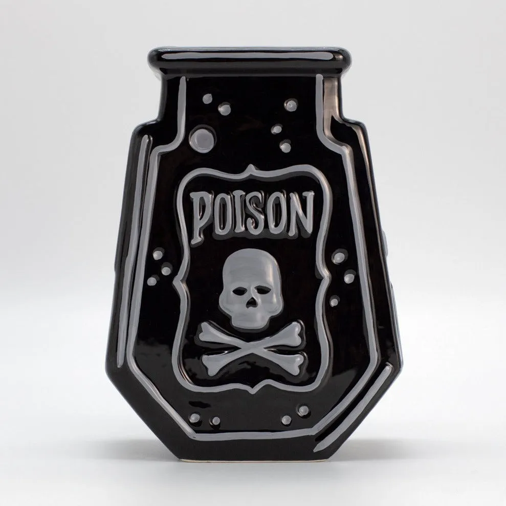 Black Poison Bottle Jar