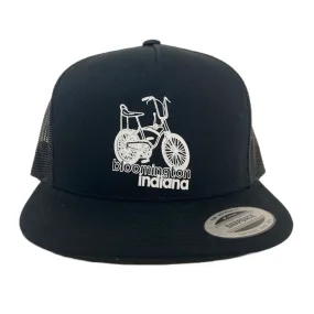 Bloomington Indiana Bike Cap - Black and White