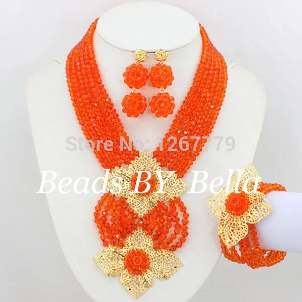 Bridal African Coral Beads Jewelry Set Original