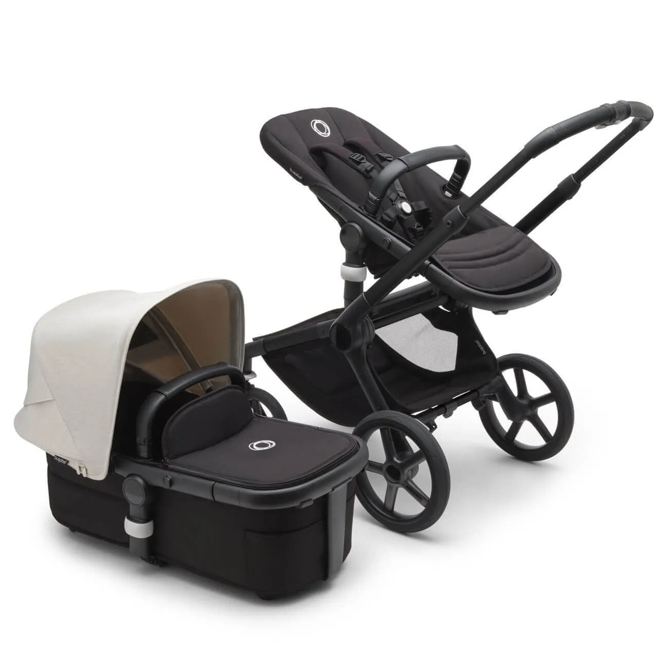 Bugaboo Fox 5, Pebble 360 PRO Ultimate Travel System - Black/Midnight Black/Misty White