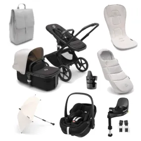 Bugaboo Fox 5, Pebble 360 PRO Ultimate Travel System - Black/Midnight Black/Misty White