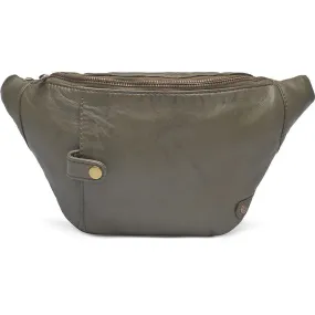 Bumbag in soft leather quality / 15814 - Army Green