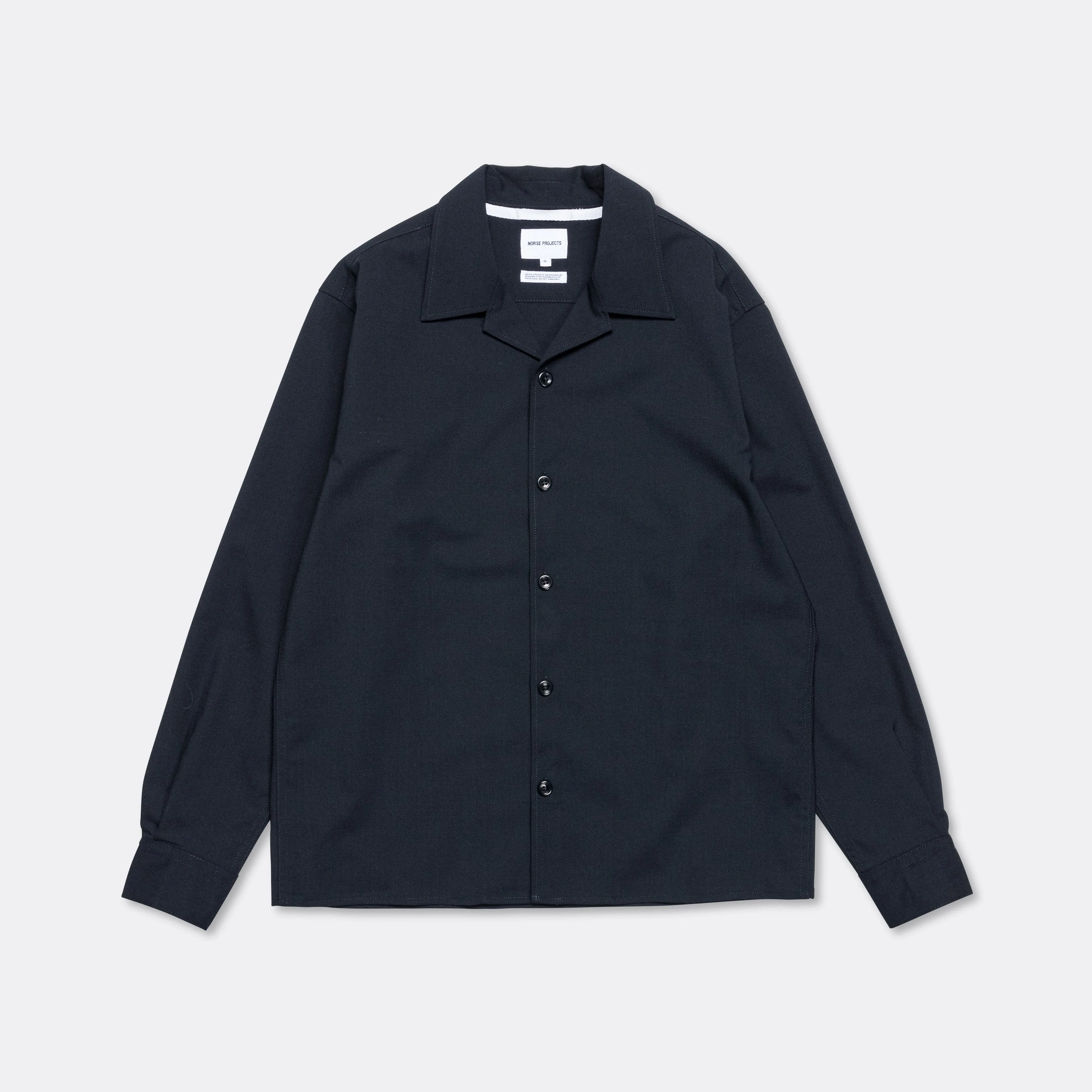 Carsten Light Wool Shirt - Dark Navy