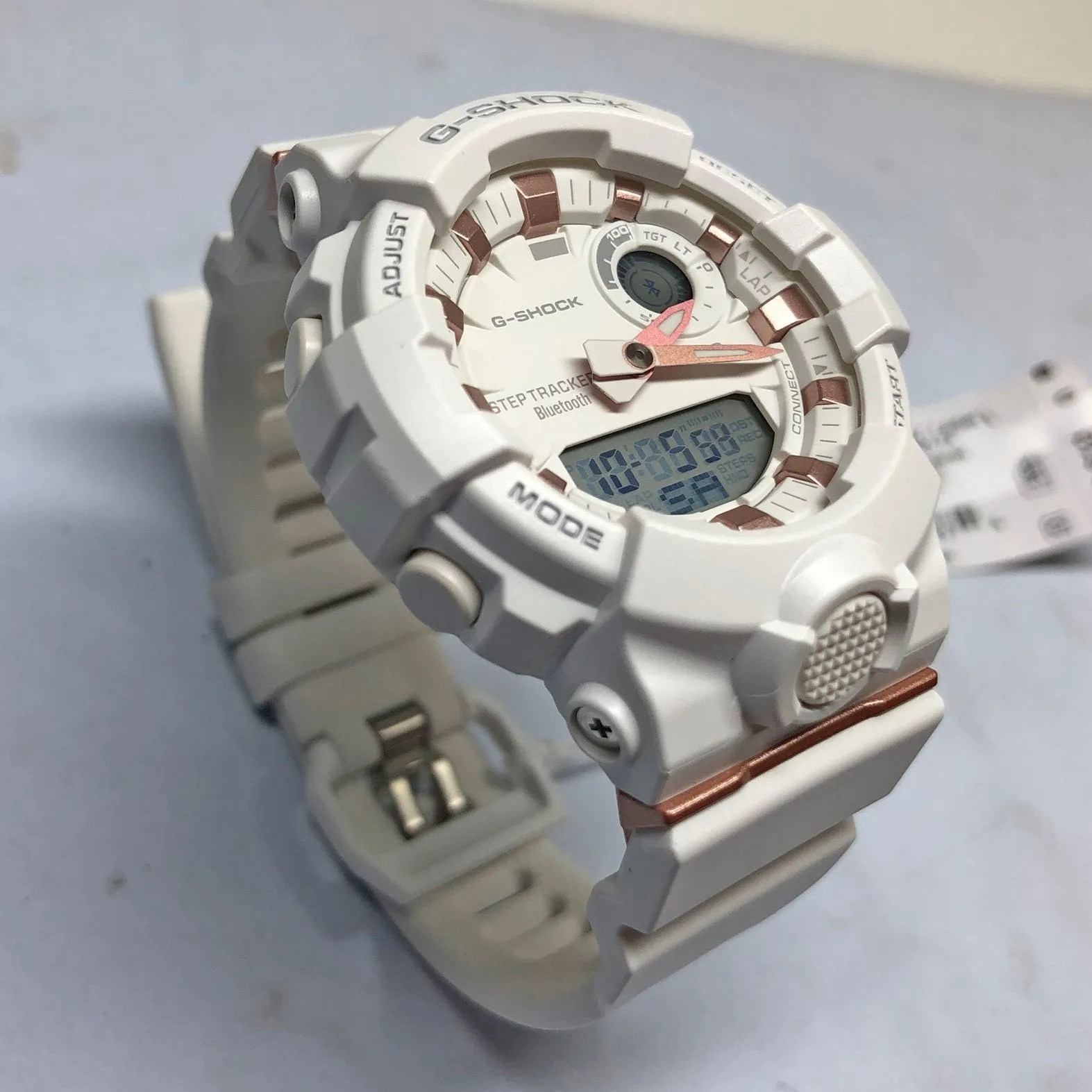 Casio G-Shock Step-Tracker S Series White Rose Pink Watch GMAB800-7A