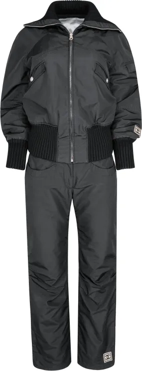 Chanel Fall 2002 Logo Puffer Jacket Pants Set