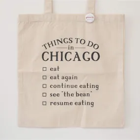 Chicago tote bag, Chicago foods gift idea, Chicago souvenir, chicago gift idea